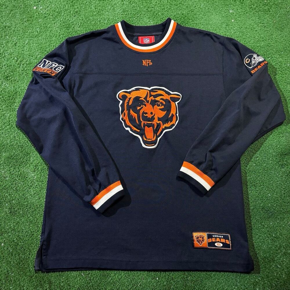Vintage Chicago Bears Shirt Mens Medium VF Imagewear Long Sleeve Embroidered NFL